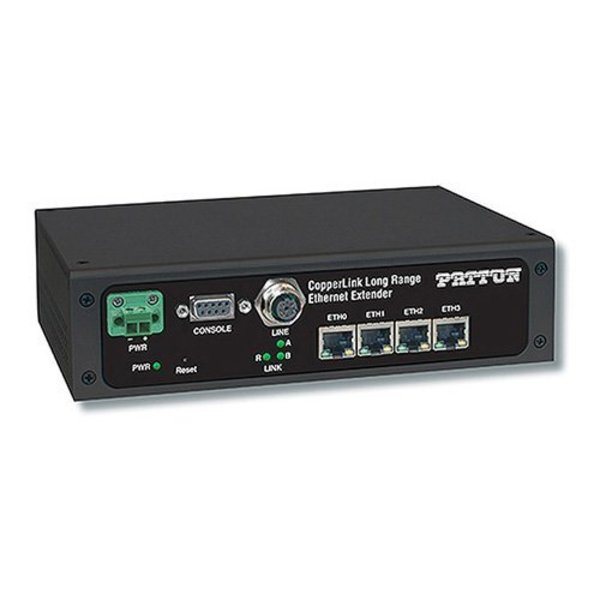 Patton Electronics Copperlink Light Industrial Ethernet Extender; -40 To 85 Deg. C; Corrosion Protection CL2304E/CC/4ETH/DC-2PK